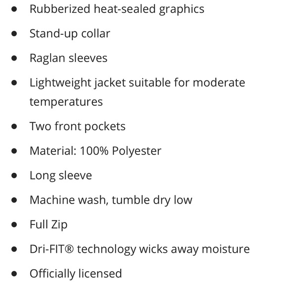 COPY - NWT Nike Phillies Performance Raglan Zippered Jacket, Size Large - Picture 13 of 13